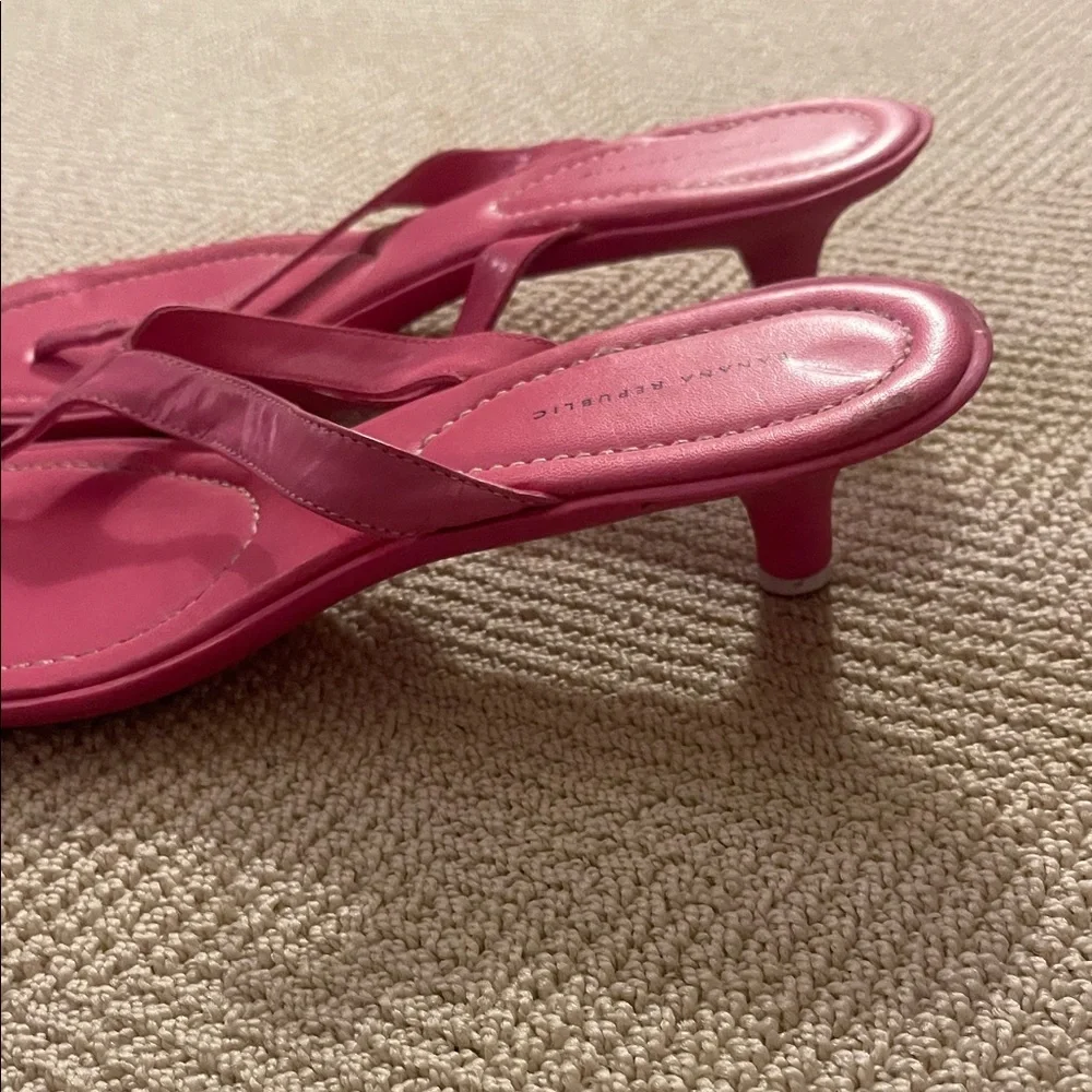 Banana Republic Hot Pink Leather Thong Sandals